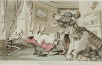 KG 2021 037
<br/>
Het opwinden van de klok (serie: The English dance of death)
<br/>
<em>Rowlandson, Thomas (1756-1827)</em>